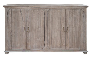 72" Sand Solid and Manufactured Wood Distressed Credenza N270-527098