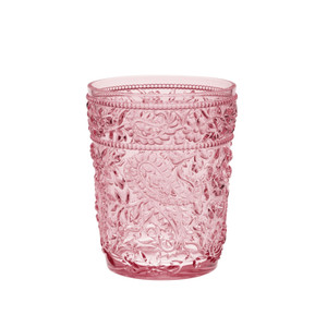 Set of Four Pink Paisley Acrylic Stemless Whiskey Glasses N270-521151