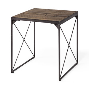 23" Brown Solid Wood Square End Table N270-380661