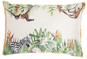 Multicolor Jungle Art Lumbar Pillow N270-385944