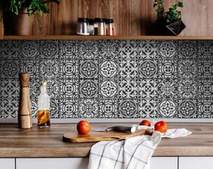 6" X 6" Gray and White Multi  Peel and Stick Removable Tiles N270-399887