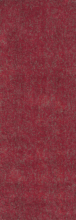 8' Red Heather Indoor Shag Runner Rug N270-353888