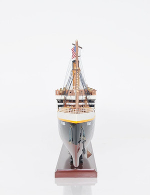 13" Black and White 1912 RMS Titanic Lights Boat Hand Painted Decorative Boat N270-401894