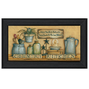 Country Kitchen 6 Black Framed Print Kitchen Wall Art N270-406567