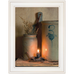 No 3 Bee Sting on a crock 1 White Framed Print Wall Art N270-404663