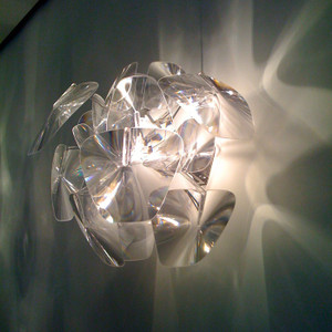 Color: Transparent wall lamp 40x40cm - LED Acrylic Living Room Apple Chandelier Q119-CJSN172803701AZ