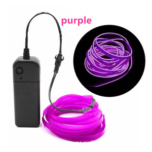 Color: Purple, Size: 4m - EL Unilateral Cold Light Luminous Line 1-5 Meters Set Car Creative Decora Q119-CJHD109605129CX
