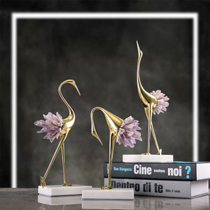 Color: Purple, Size: Medium 180X80H300 - Light Luxury Modern Pure Copper Crane Ornament Q119-CJYD216760605EV