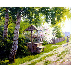 Color: V, Size: 50x65cm no fram - Gatyztoire-digital Landscape Painting, Oil Painting, Hand-painted Q119-CJZS115413165MN