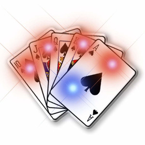 Royal Flush Flashing Body Light Lapel Pins A706-3200000