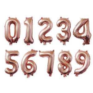 Color: iridescent, Ballon Size: 16INCH, Shape: K - 16/32 inch Number Foil Rose Gold Green Silver Di F640-12000026311876190
