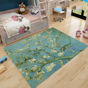 Color: E, Size: 120X160cm - World Famous Paintings Carpet Ottoman Two-dimensional Living Room Coffee Q119-CJZS116903502BY