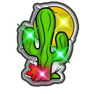 Cactus Flashing Body Light Lapel Pins A706-3365000