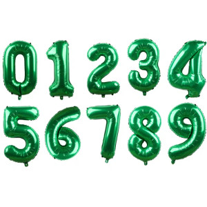 Color: AGATE, Ballon Size: 32inch, Shape: Cow - 16/32 inch Number Foil Rose Gold Green Silver Disco F640-12000026311876167