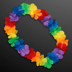 Hawaiian Flower Lei Necklace Rainbow A706-A5080