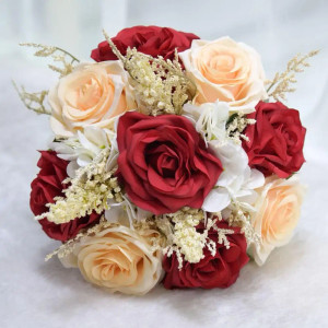 Color: Blue, Ships From: CHINA - Non-fading Artificial Rose Realistic Reusable Wedding Artificial R F640-12000035039833435