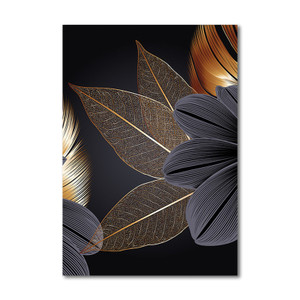 Color: 2 color, Painting size: 13x18cm - Frameless Painting Core For Golden Leaf Plant Decorative P Q119-CJZS115221818RI