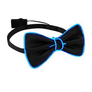 EL Wire Blue Bow Tie for Men Night Rave Parties A706-EL-Bluebowtie