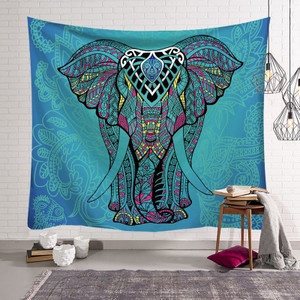 Color: 8style, Size: 95X73cm - Amazon Express Tapestry Home Decoration Wall Cloth Indian Elephant B Q119-CJZS114711322VE