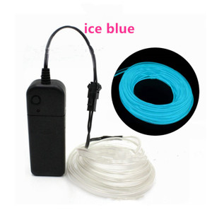 Color: Ice blue, Size: 3M - EL Unilateral Cold Light Luminous Line 1-5 Meters Set Car Creative Deco Q119-CJHD109605133GT