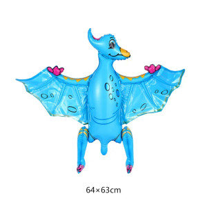Color: ROSE RED, Ballon Size: 7inch - 3D Standing Dinosaur Balloon Cartoon T Rex Dino Foil Balloon  F640-12000044406160840