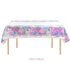 Color: Light Grey - Unicorn Party Disposable Tableware Plates Cups Napkins Tablecloth Girl Birthday F640-12000038752721398