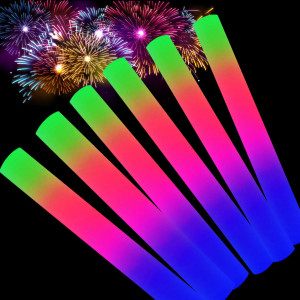 Color: Deep Sapphire, Size: L - 10/12/15pcs LED Foam Glow Sticks Wedding Party Accessories Light up F640-12000038898683329