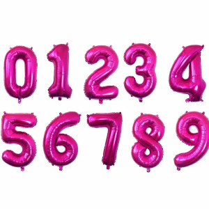 Color: Deep Sapphire, Ballon Size: 16INCH, Shape: Number - 16/32 inch Number Foil Rose Gold Green S F640-12000026311876262