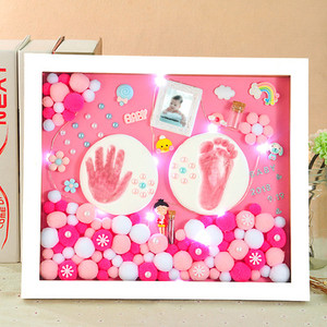 Color: O - Baby Hand And Foot   Mud Lanugo Lanugo Breast Milk Souvenir Footprints Q119-CJZS122653715OL
