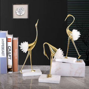 Color: White, Size: Large 170X80H350 - Light Luxury Modern Pure Copper Crane Ornament Q119-CJYD216760601AZ