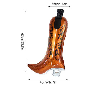 Color: Laser, Ballon Size: 10inch - 2pcs Cowboy Party Foil Balloon Cowboy Boots,Cowboy Hats,Revolve F640-12000040311177875