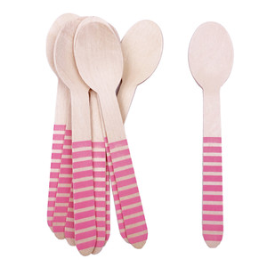 style: Pink wooden spoon16 - Classic Universal Style Blue Powder Bronzing Striped Paper Tray BABY S Q119-CJHD114799608HS