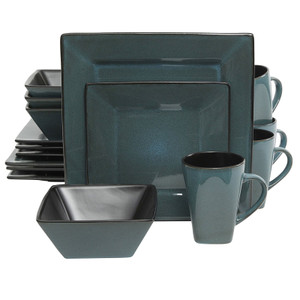 Gibson Elite Kiesling 16-Piece Dinnerware Set, Blue D970-107276.16