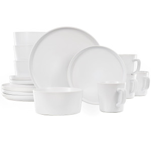 Elama Luxmatte White 16 Piece Dinnerware Set D970-EL-LUXMATTE-16-WHT