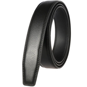 Color: black, Belt Length: 120cm - 90-130cm Brand No Buckle 3.0cm Wide Genuine Leather Automatic Be F640-12000043142870754