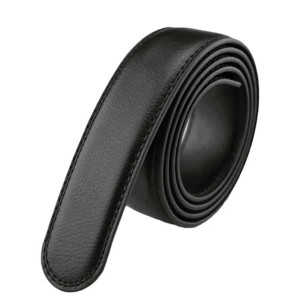 Color: WHITE, Belt Length: 120cm - Men'S No Buckle Automatic Ratchet Belt Replacement Waist Straps  F640-12000025559459007