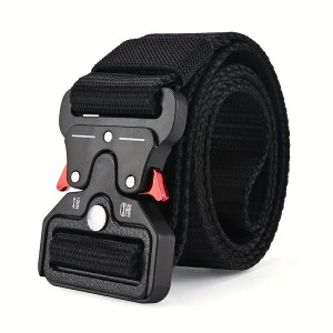 Color: Silver, Belt Length: 125cm - Men's Belt Outdoor Multi Function Belt High Quality Canvas For  F640-12000039560826115