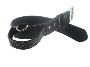 Color: Black, Size: L - Real Cowhide Pet Collar Dog Leash Medium And Large Dog Collar Pet Supplies Q119-CJNS103225102BY
