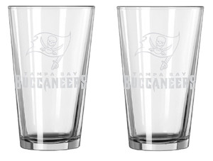 Tampa Bay Buccaneers Glass Pint Frost Design 2 Piece Set Z157-629397197
