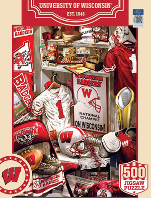 Wisconsin Badgers Puzzle 500 Piece Locker Room Z157-598801797