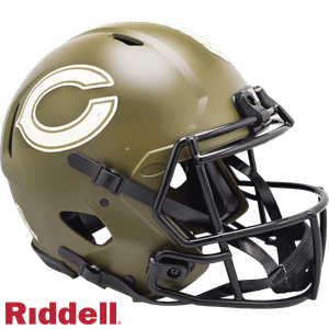 Chicago Bears Helmet Riddell Authentic Full Size Speed Style Salute To Service 2022 Z157-9585563196