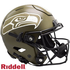 Seattle Seahawks Helmet Riddell Authentic Full Size SpeedFlex Style Salute To Service 2022 Z157-9585563188