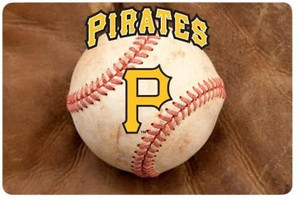Pittsburgh Pirates Pet Bowl Mat Classic Baseball Size Large CO Z157-4421406421