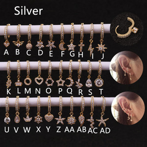 style: J, Color: Silver - Inlaid Zircon Lightning Earrings Creative Piercing Earrings Q119-CJLX107071820TG