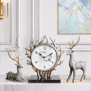 power: Battery, style: D - European Style Sitting Clock Living Room Silent Retro Clock Q119-CJJX107851704DW