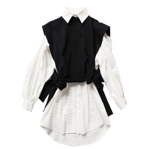 Color: Suit, Size: M - Pleated shirt dress Q119-CJNSSYLY11986-Suit-M