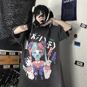 style: Style E, Size: XL - Cotton Women'S T-Shirt Printing Korean Version Plus Size Women Q119-CJLS116996616PK