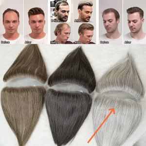 Size: 2x16 , Color: Flower White - Hairline Wig Stickers Men's Bang Sticker Scalp Invisible Hair Su Q119-CJYD241191303CX