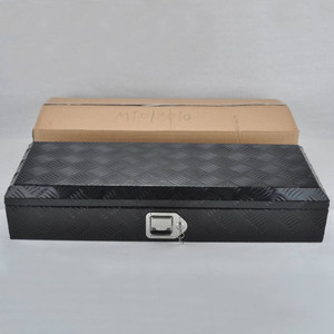 MT018010 Aluminum  Tool Box Black, x 34.5"* 12.75"* 6.4", five stripes, single lock, single spring T575-S0671369550