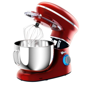 6.3 Quart Tilt-Head Food Stand Mixer 6 Speed 660W-Red - Color: Red D681-EP24664RE